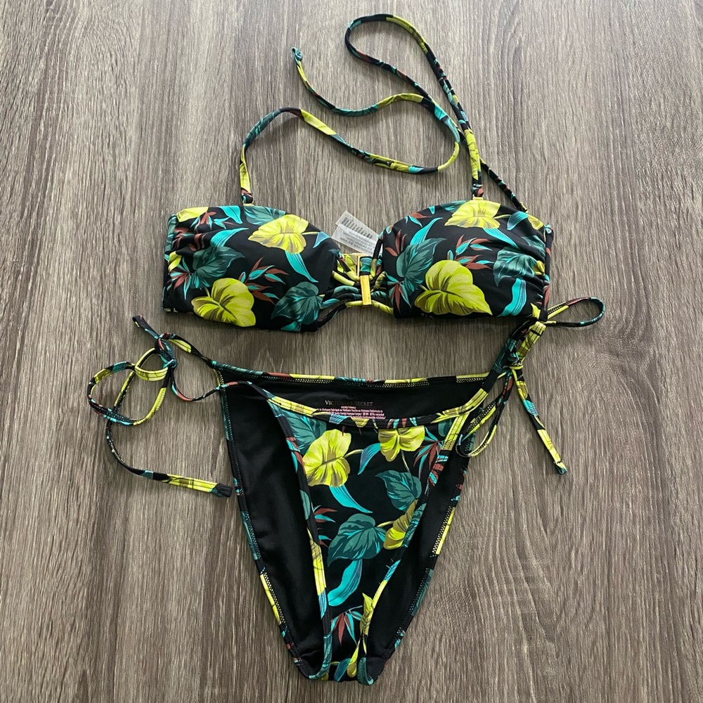 New Set Vs Tropical String Tie Bottom Bikini - image 1